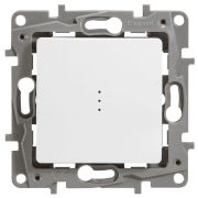 Переключатель 1-кл. СП Etika Plus 10А IP20 250В 10AX с подсветкой безвинтов. зажимы механизм бел. IEK 672215