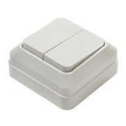 Выключатель 2-кл. ОП Bolleto 10А IP20 7023 бел. ASD / IN HOME 4680005959761