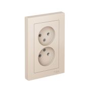 Розетка 2-м СП AtlasDesign 16А IP20 без заземл. в сборе беж. SE ATN000220
