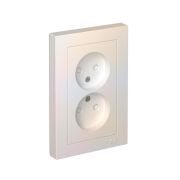 Розетка 2-м СП AtlasDesign 16А IP20 без заземл. защ. шторки в сборе жемчуж. SE ATN000422