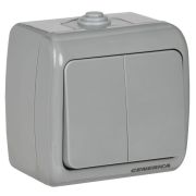 Выключатель 2-кл 1п ОП AQUATIC ВС-20-2-0-А 10А IP54 GENERICA EVA20-K03-10-54