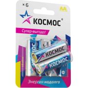 Элемент питания алкалиновый AA/LR6 BP-6 (блист.6шт) КОСМОС KOCLR6BL6