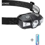Фонарь налобный 1Вт LED+красн. 1xAA (R6) корпус ABS-пластик регулируемый эласт. ремешок КОСМОС KOC517B