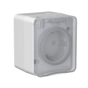 Розетка 1-м ОП AtlasDesign PROFI 16А IP54 250В заземл. защ. шторки сер. SE ATN543045