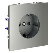 Розетка 1-м СП S70 16А с заземл. защ. шторки механизм сталь Voltum VLS040205