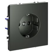 Розетка 1-м СП S70 16А с заземл. защ. шторки механизм титан Voltum VLS040206