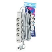 Удлинитель 4х1.5м с заземл. 10А IP20 USB type-Aх2 + type-C 2500Вт 220В ПВС 3х1 с выкл. бел. КОСМОС YKsm1.5m4g-Z-VU10А-W