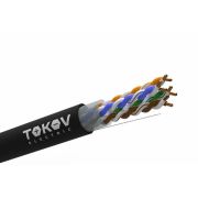 Кабель витая пара U/UTP 4х2х24AWG(0.48мм) кат.5E PE outdoor Fluke tested (м) TOKOV ELECTRIC TKE-C05-U/UTP-42-5E-305-OD