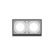 Рамка 2-м KANT IP44 черн. уголь DKC7012944