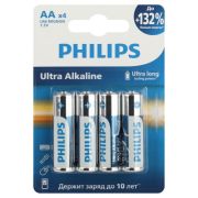 Элемент питания алкалиновый AA/LR6 1.5В Ultra (уп.4шт) Philips Б0062694