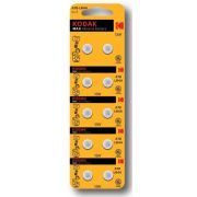 Элемент питания алкалиновый «таблетка» LR44/LR1154/AG13/G13 MAX Button Cell (блист.10шт) KODAK Б0044718