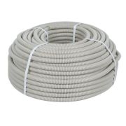Труба гофрированная ПВХ d25мм с протяжкой сер. (уп.50м) Plast PROxima EKF tg-z-25